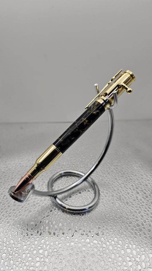 Handmade Pens, 24k Gold 30 Cal Bolt-Action
