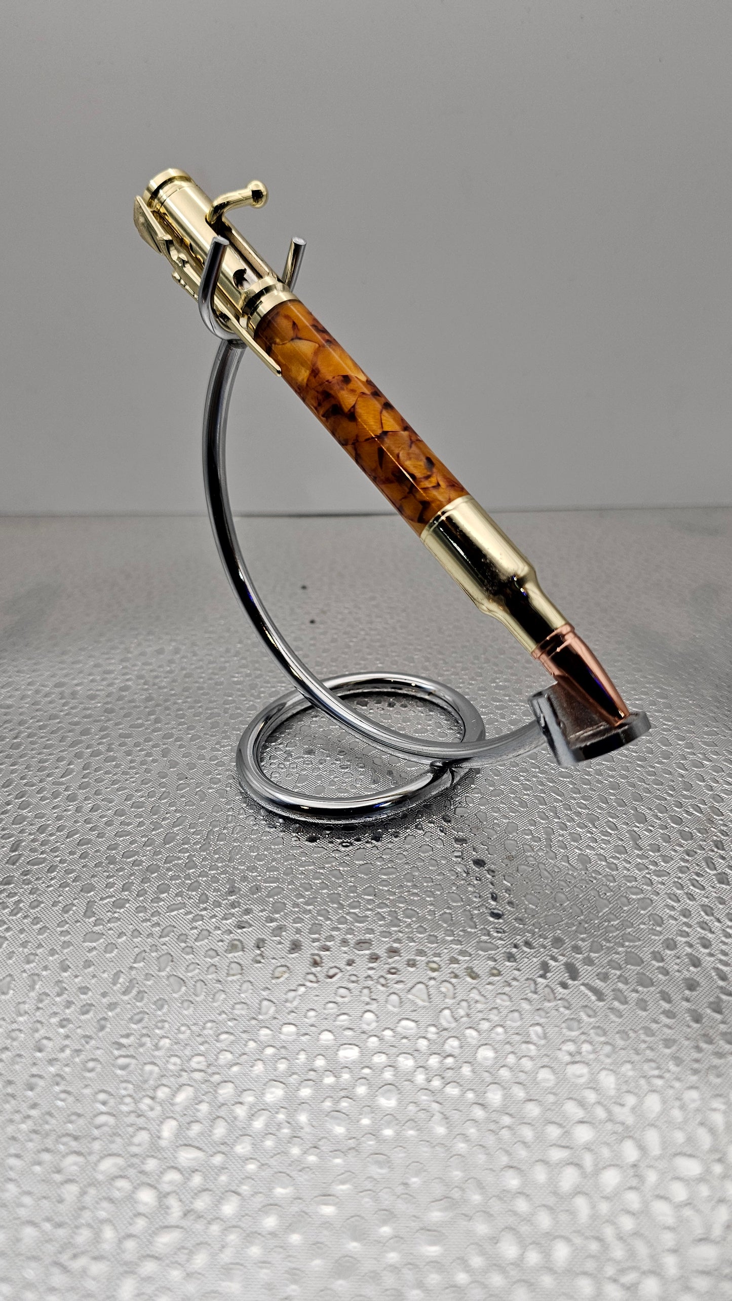Handmade Pens, 24k Gold 30 Cal Bolt-Action