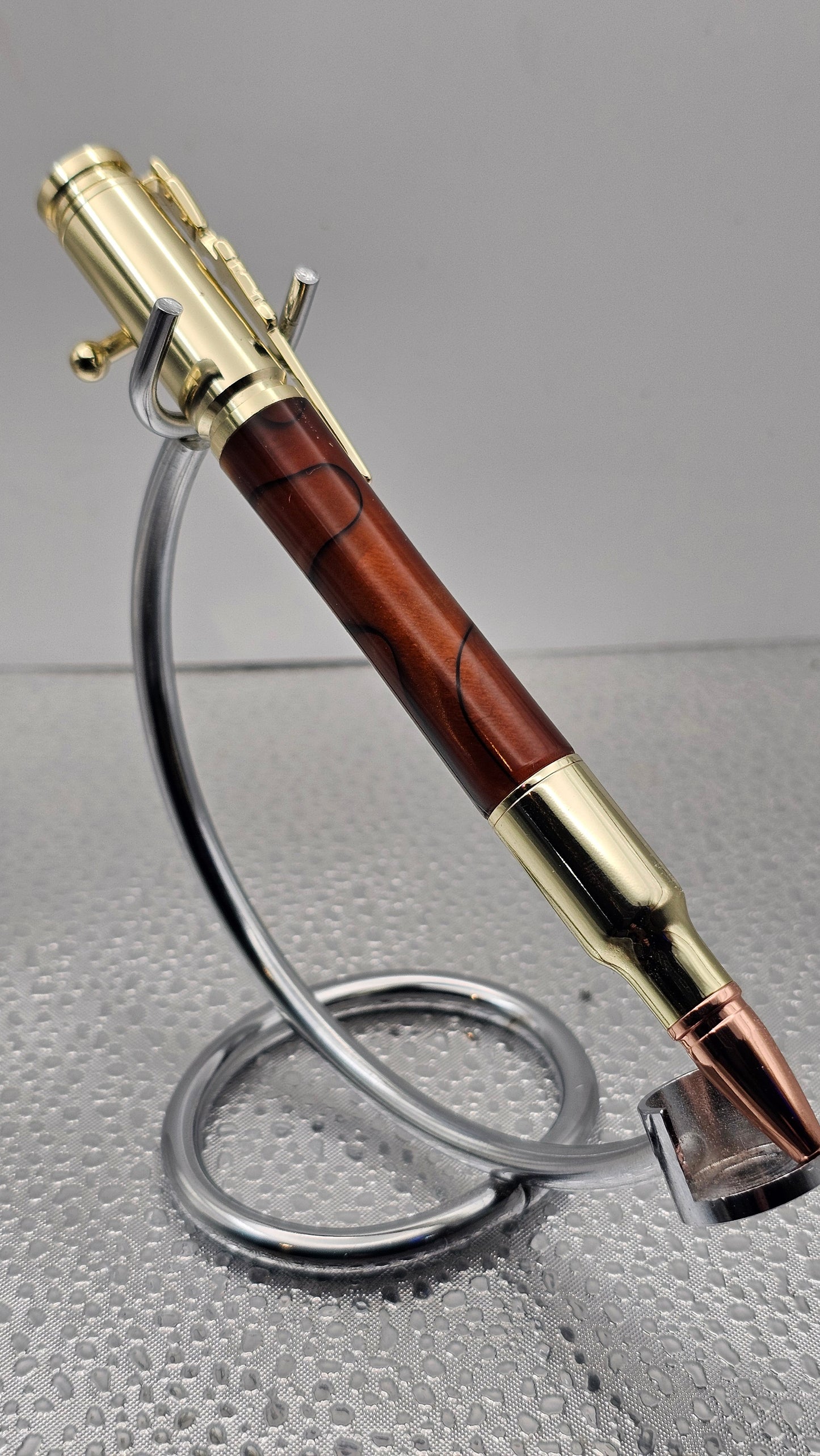 Handmade Pens, 24k Gold 30 Cal Bolt-Action