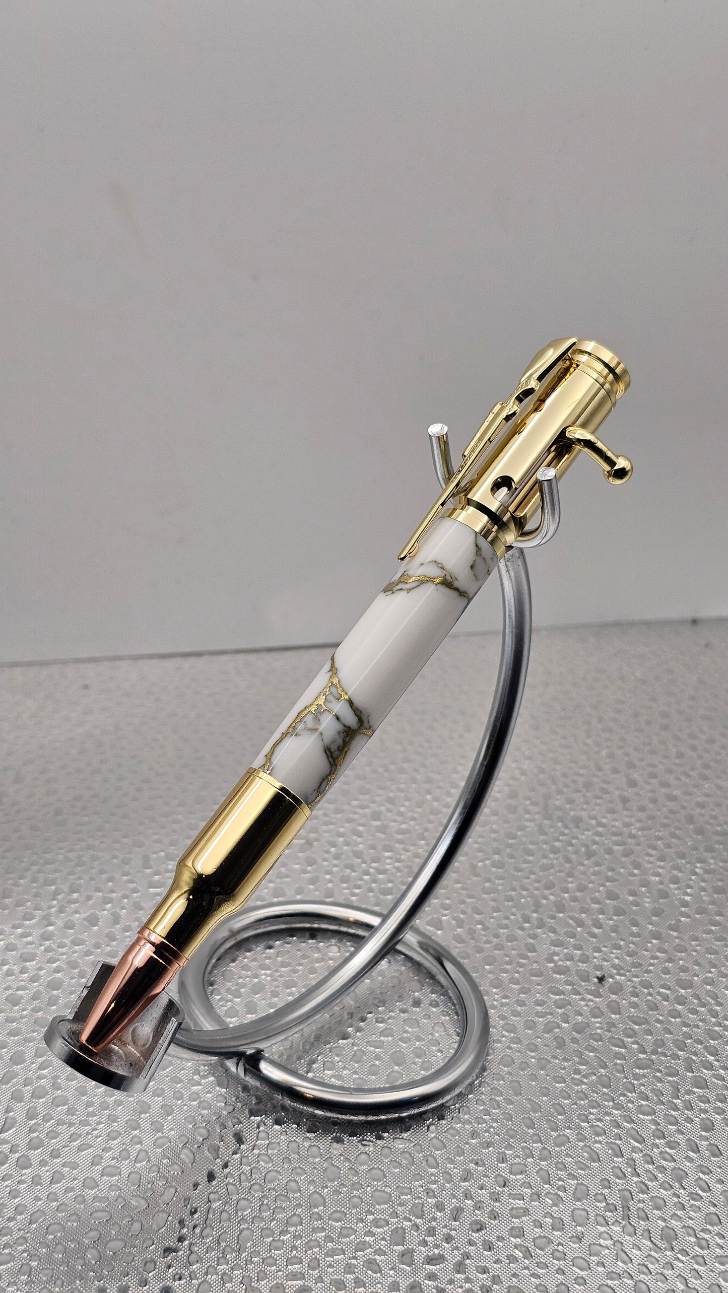 Handmade Pens, 24k Gold 30 Cal Bolt-Action