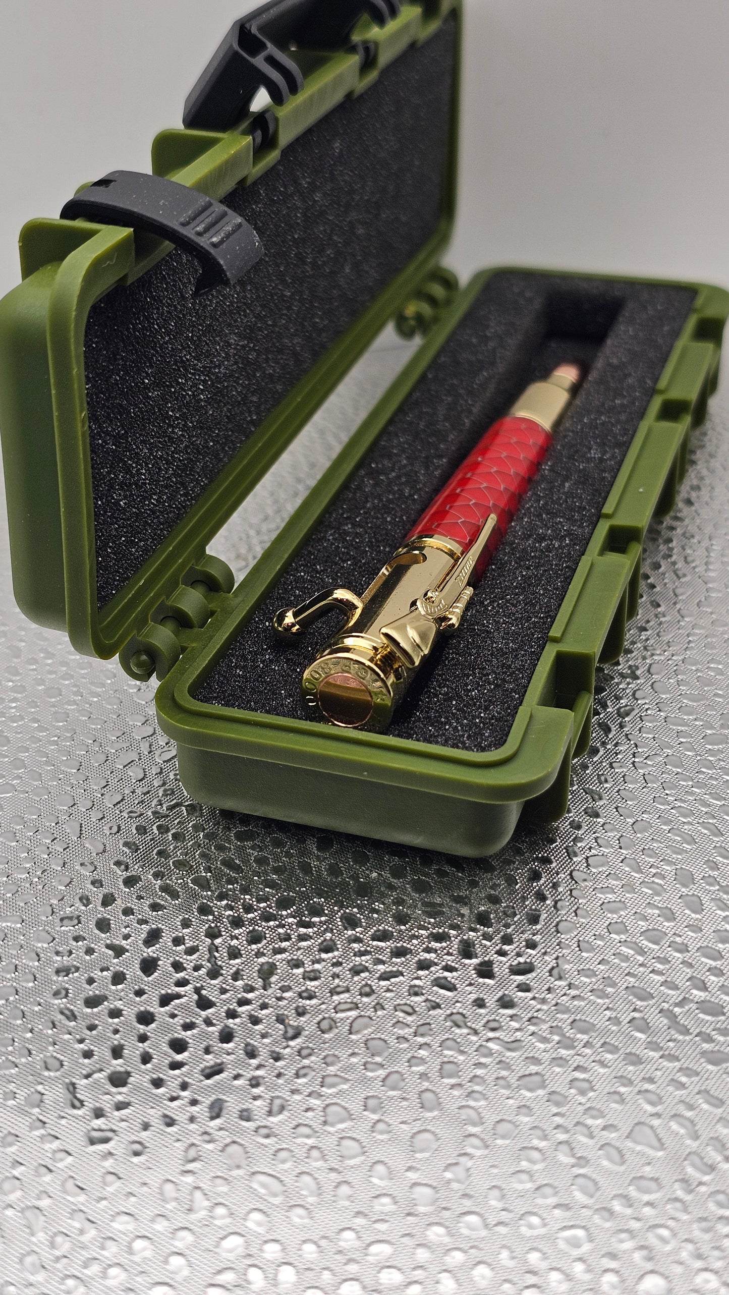Handmade Pens, 24k Gold 30 Cal Bolt-Action