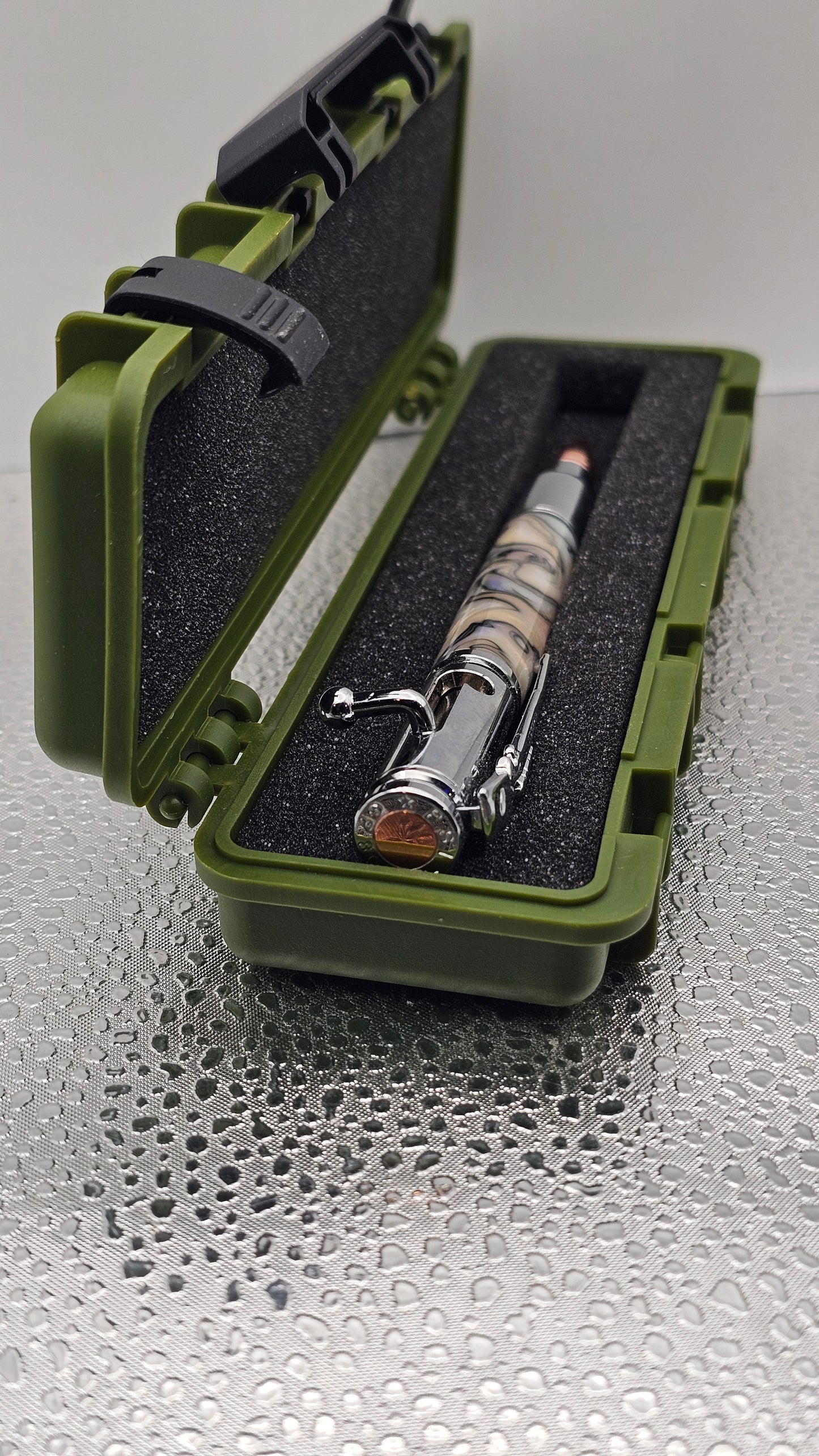 Handmade Pens, Chrome 30 Cal Bolt-Action