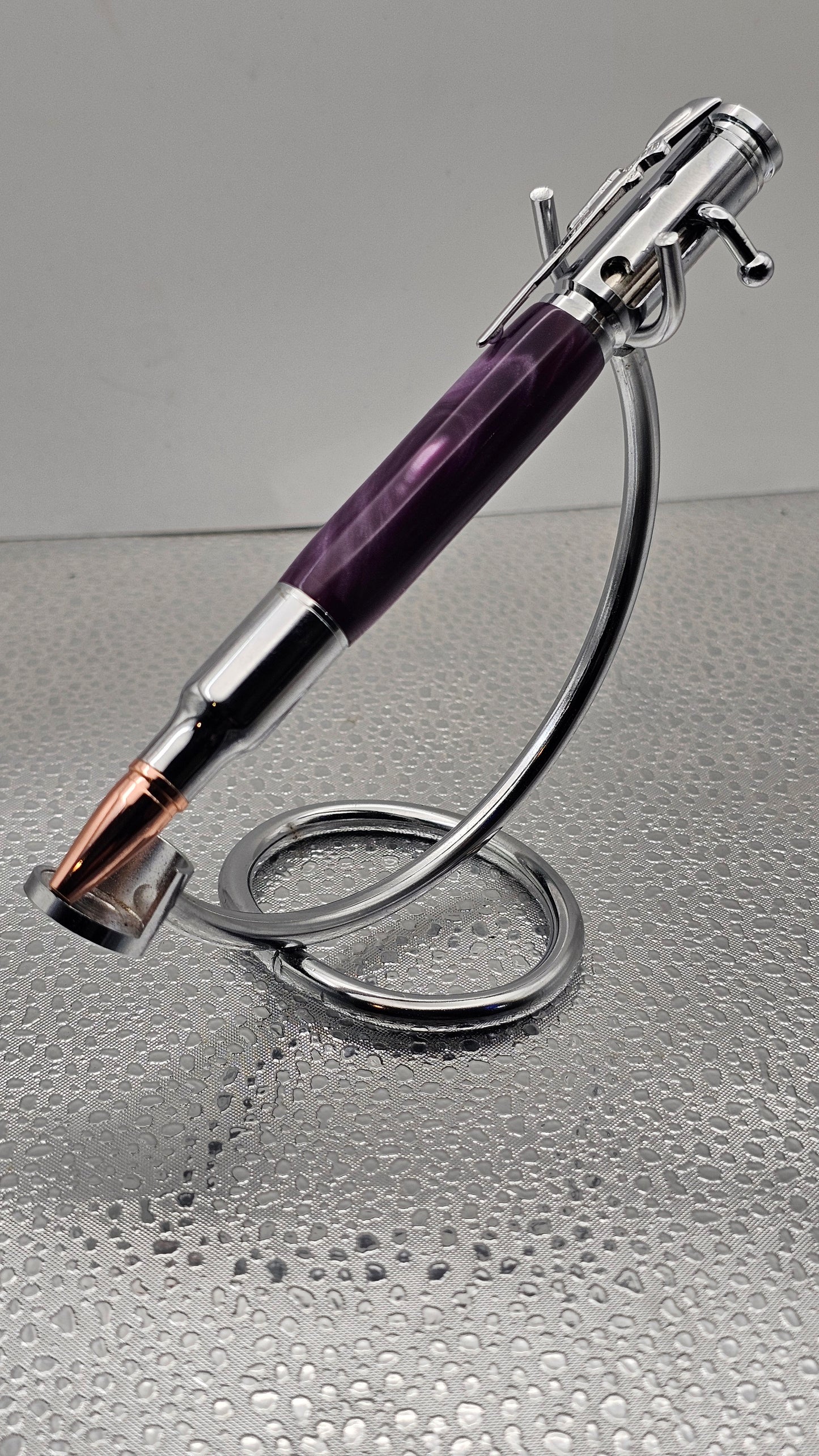 Handmade Pens, Chrome 30 Cal Bolt-Action