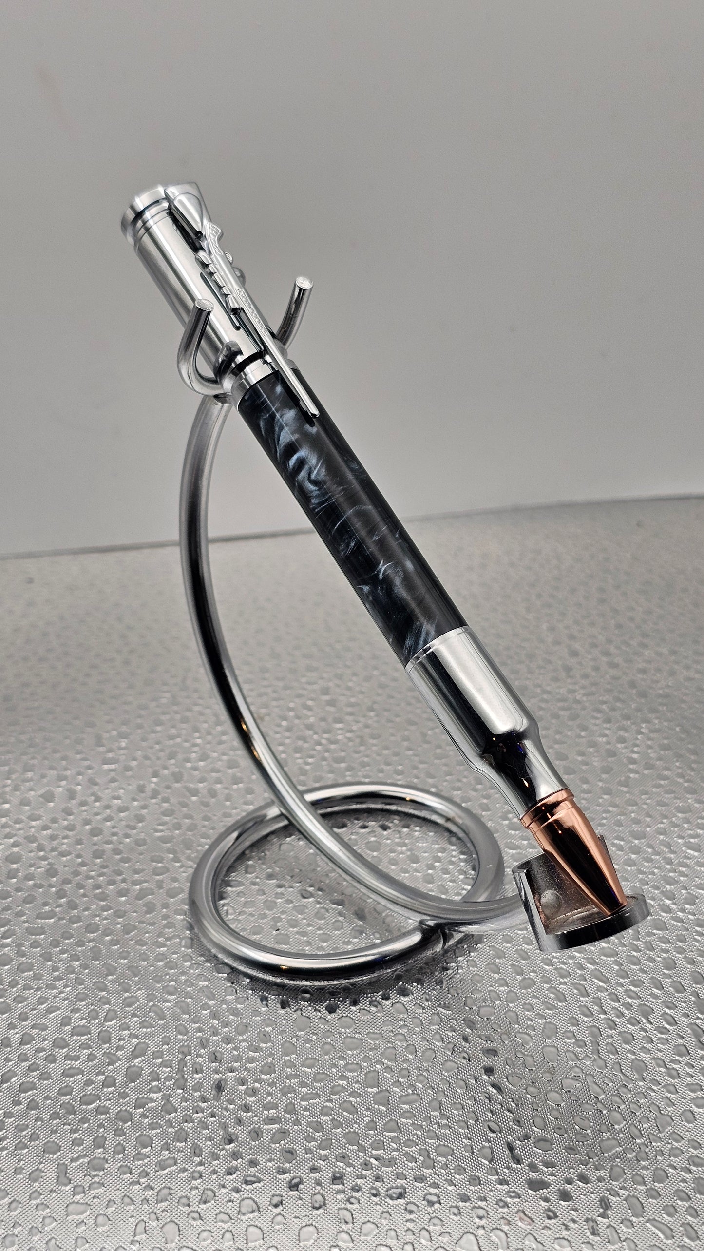Handmade Pens, Chrome 30 Cal Bolt-Action