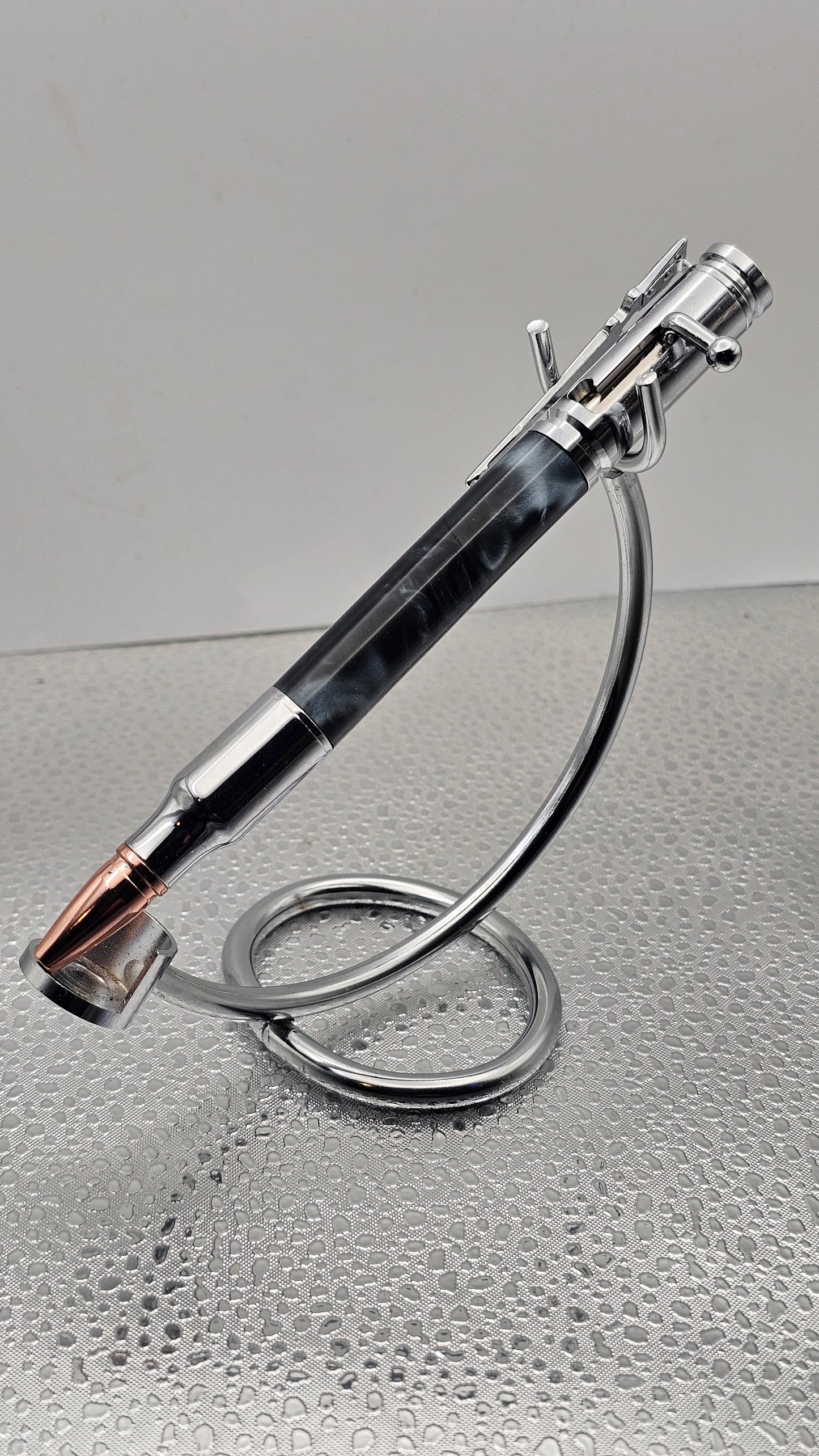 Handmade Pens, Chrome 30 Cal Bolt-Action