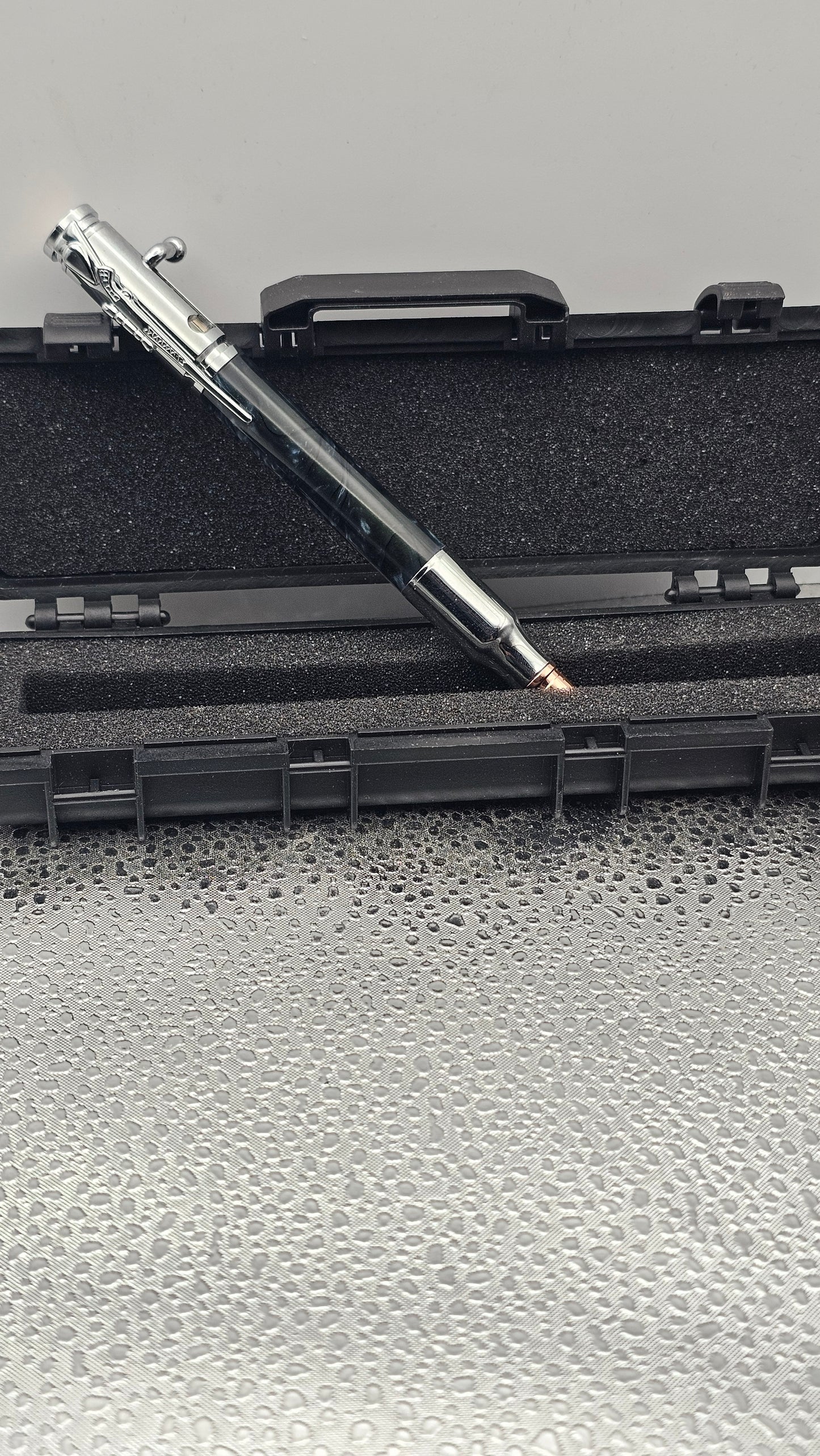 Handmade Pens, Chrome 30 Cal Bolt-Action