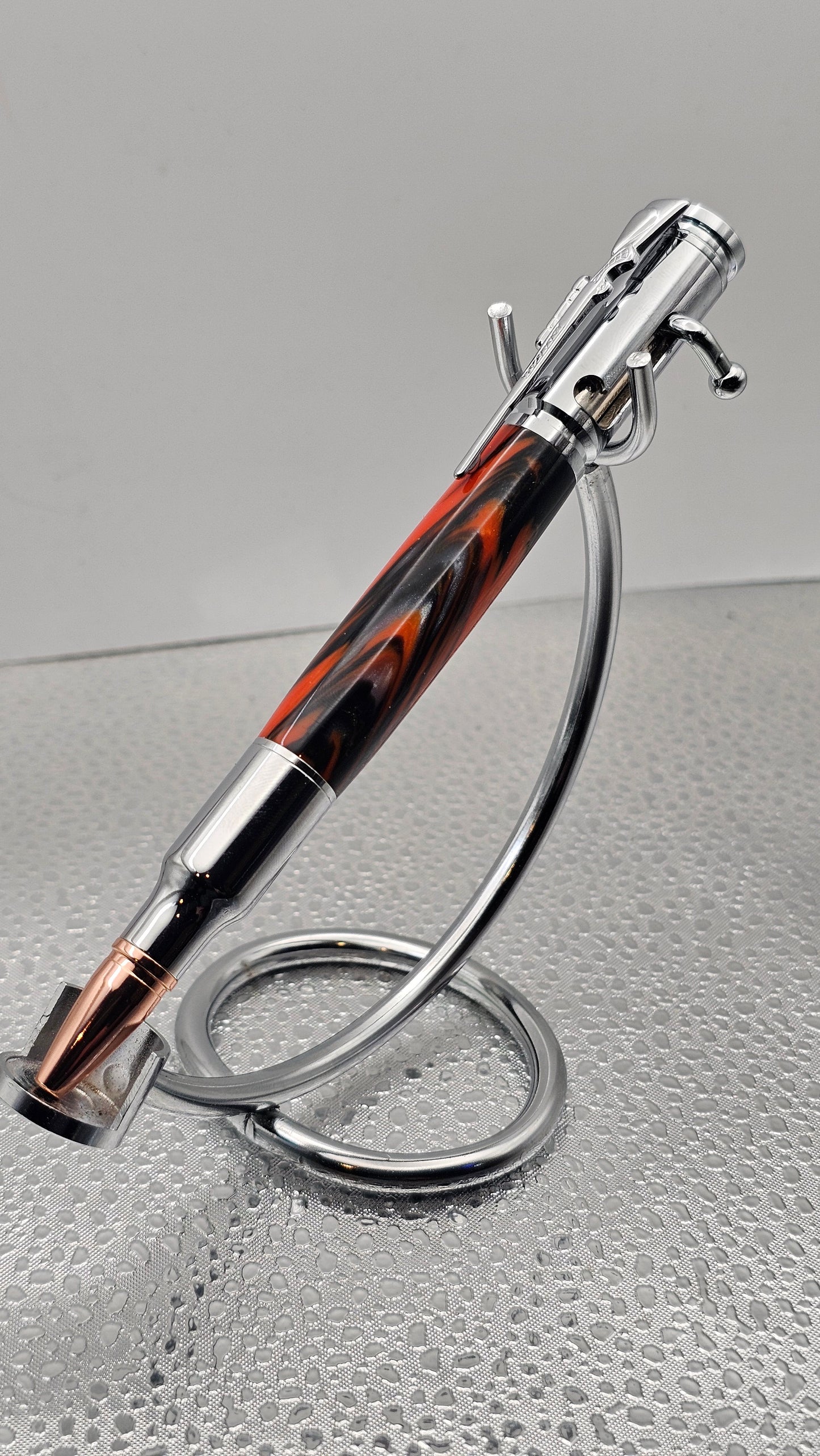 Handmade Pens, Chrome 30 Cal Bolt-Action
