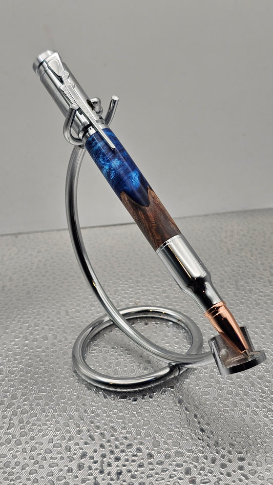 Handmade Pencil, Chrome 30 Cal Bolt-Action
