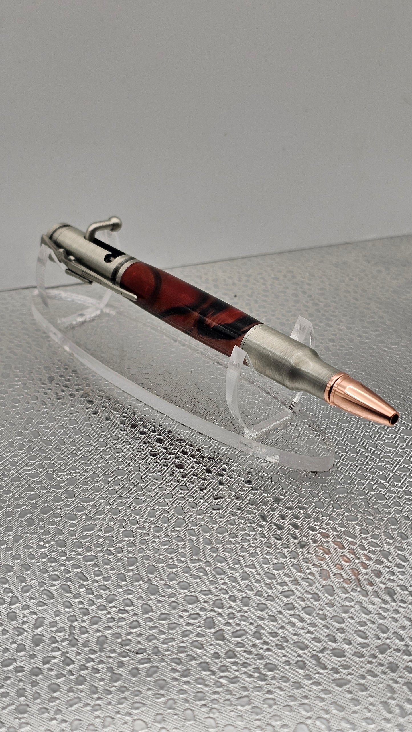 Handmade Pen, Pewter 30 Cal Bolt-Action