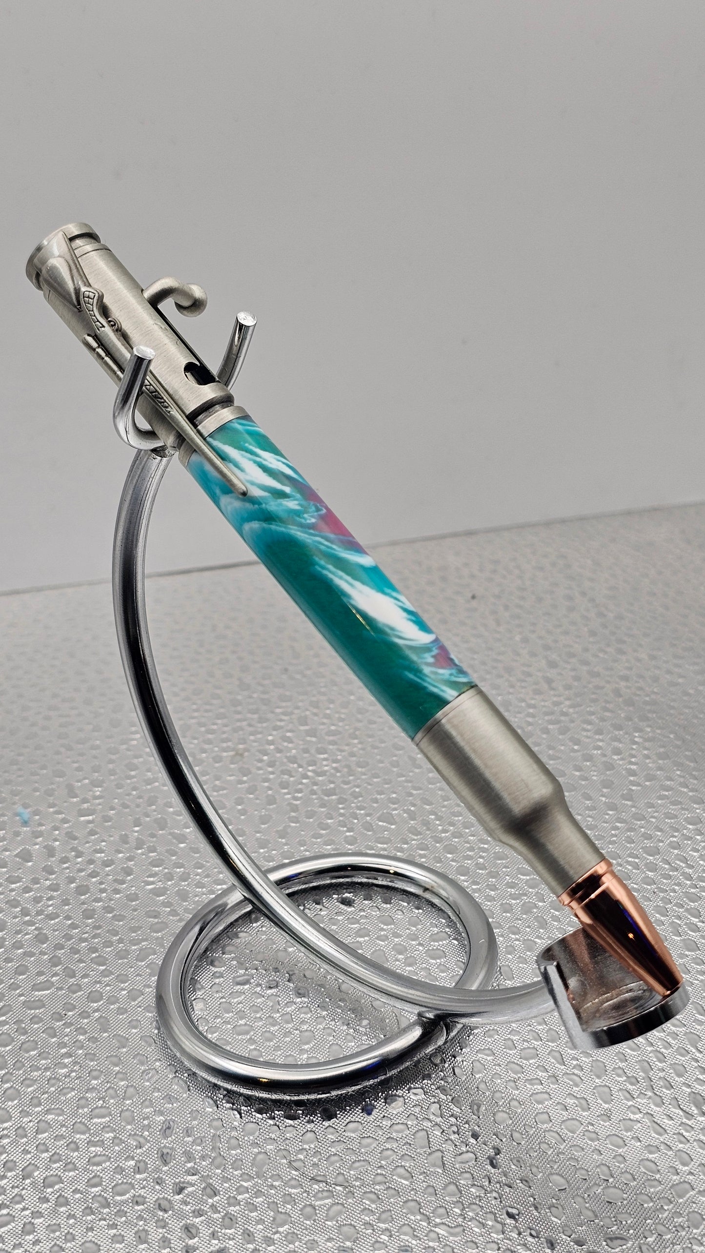 Handmade Pen, Pewter 30 Cal Bolt-Action