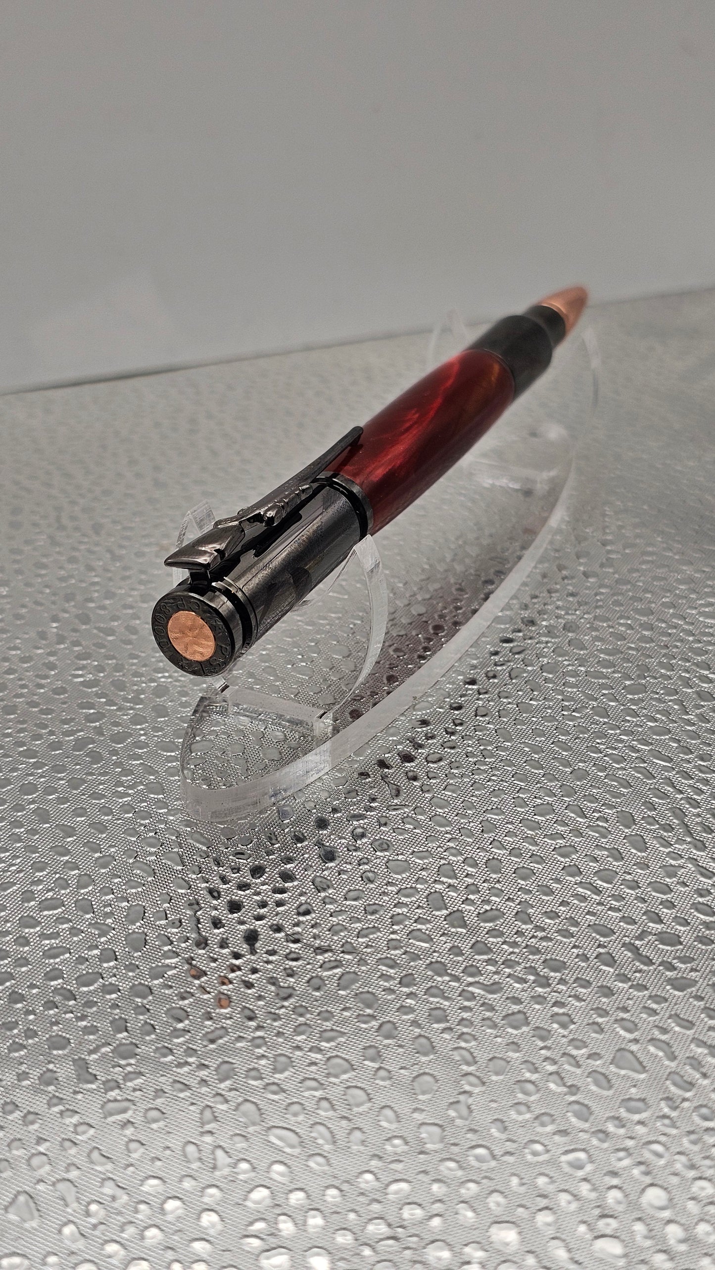 Handmade Pen, Gun Metal 30 Cal Bolt-Action
