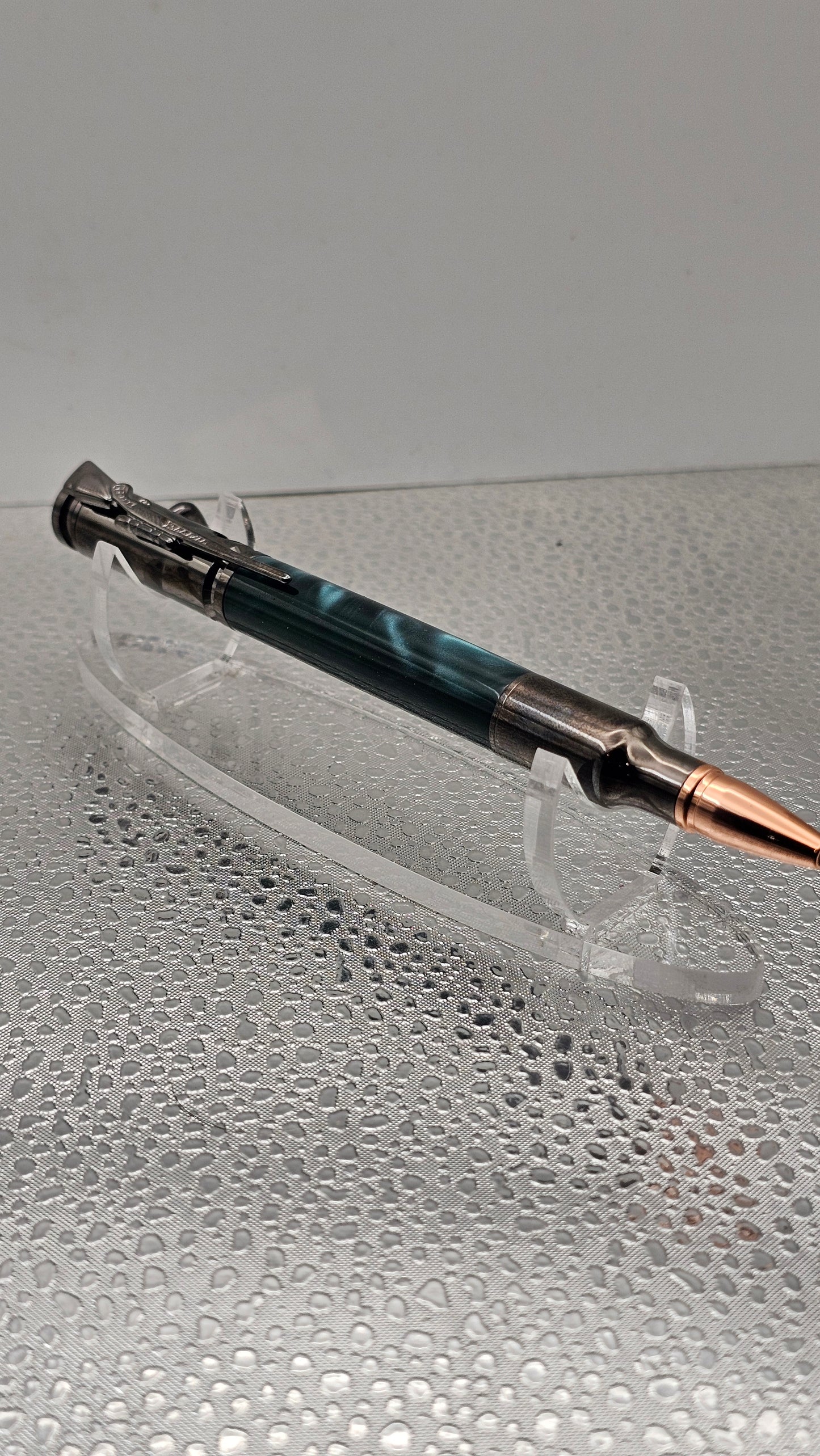 Handmade Pen, Gun Metal 30 Cal Bolt-Action
