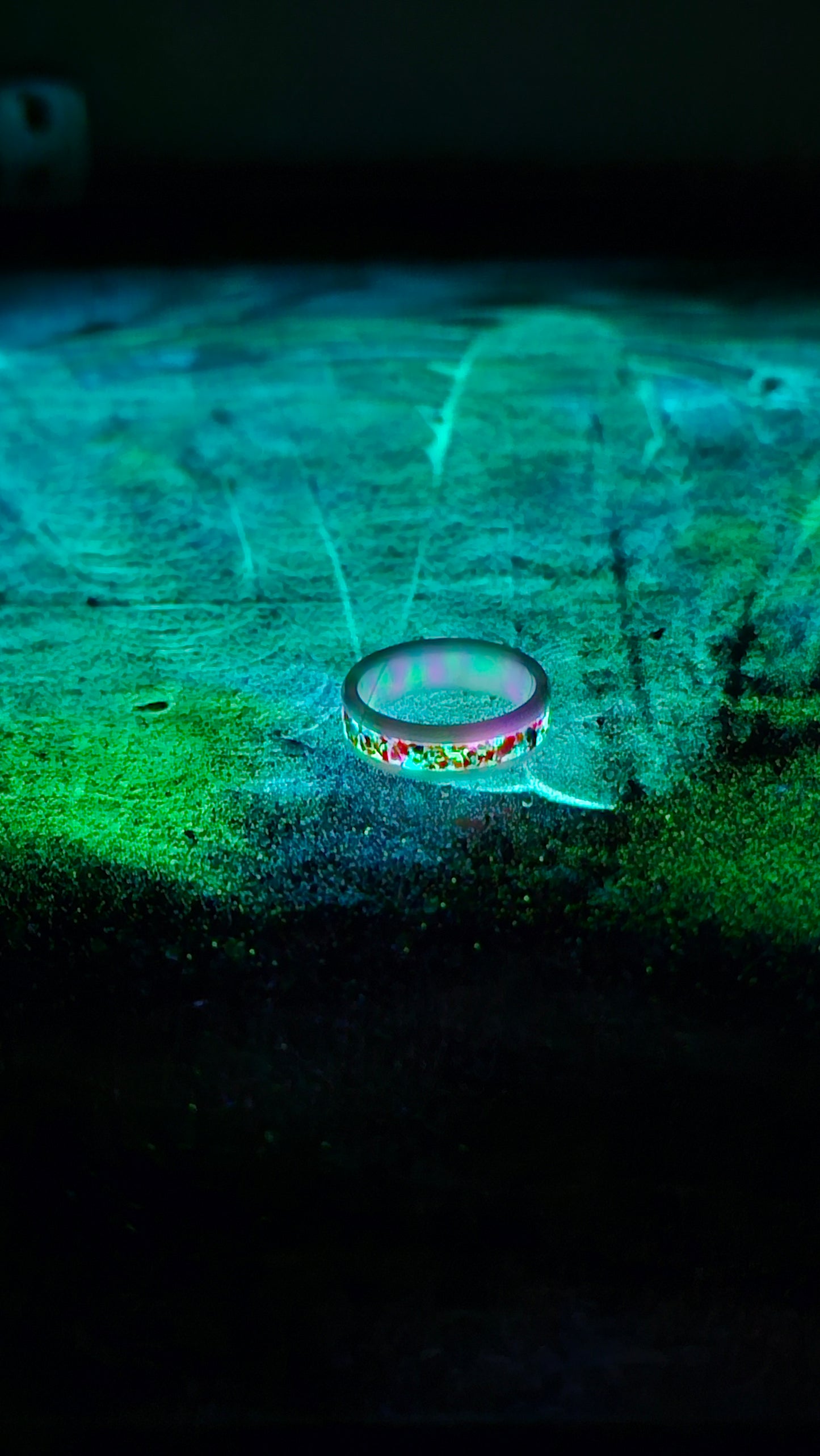 White Ceramic - Glow Stone Ring With Patrick Adair Materials