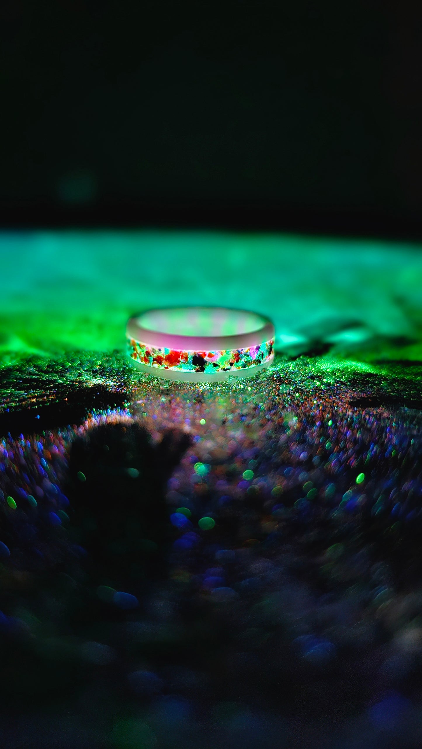 White Ceramic - Glow Stone Ring With Patrick Adair Materials