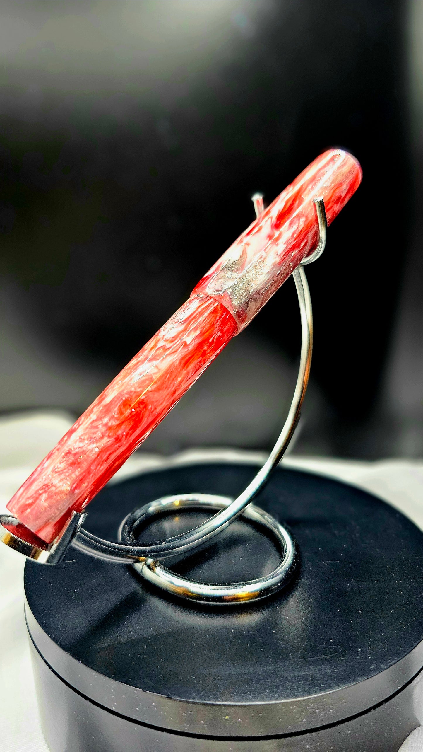 Custom Handmade/poured Resin Foutain Pen With Gold Accent # 6 Nib