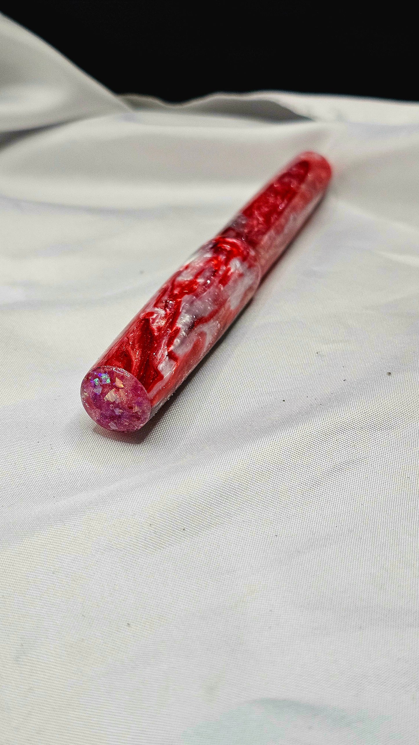 Custom Handmade/poured Resin Foutain Pen With Gold Accent # 6 Nib