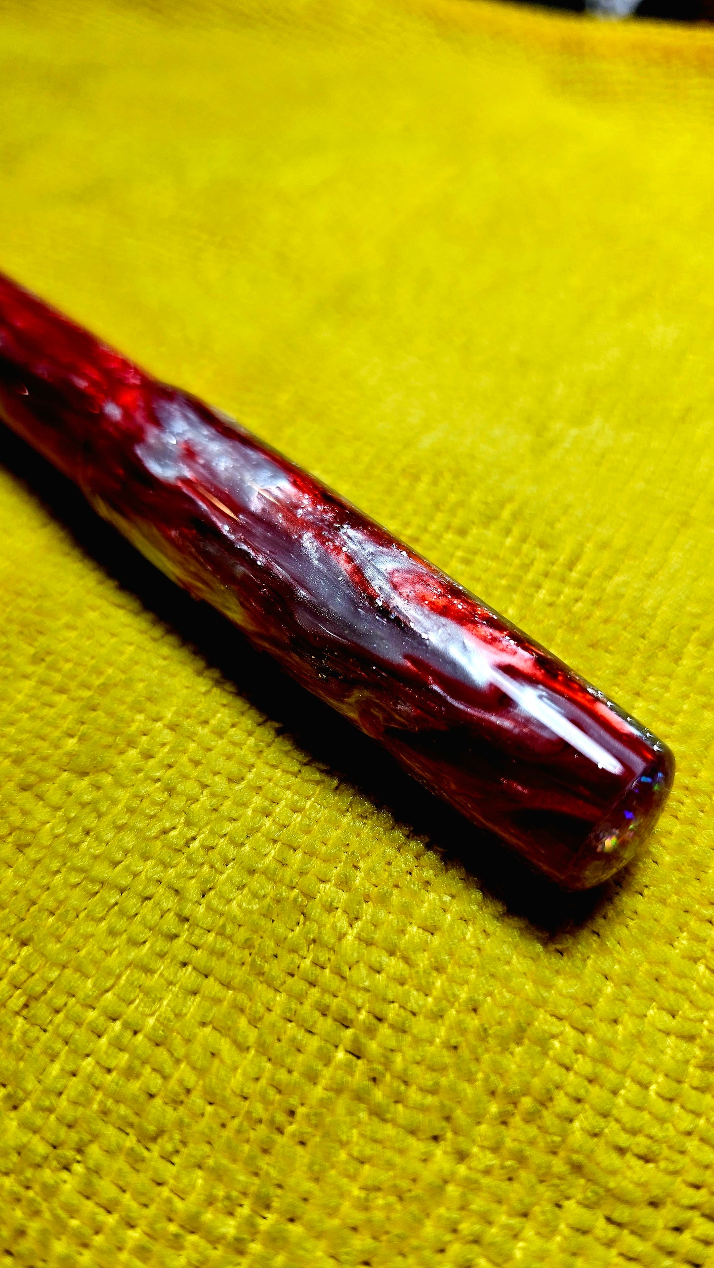 Custom Handmade/poured Resin Foutain Pen With Gold Accent # 6 Nib