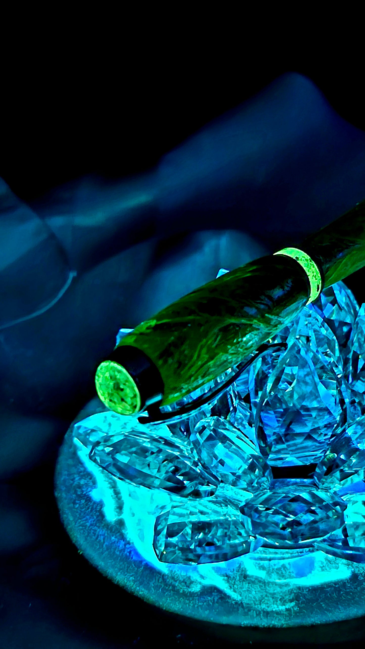 One Of a Kind Handmade Fountain pen with Paua Abalone and a Custom-made Collar