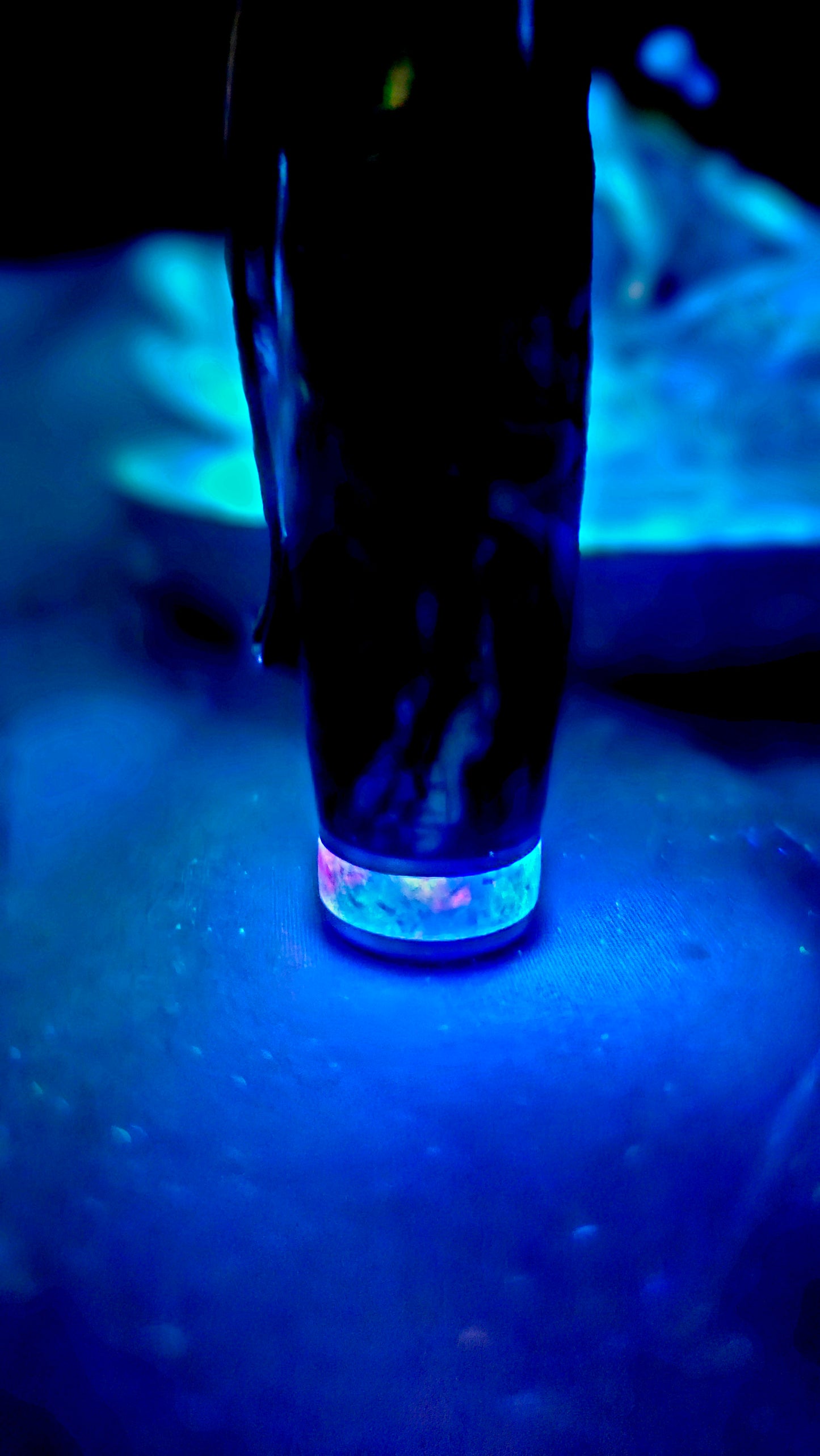 One Of a Kind Handmade Fountain/Roller Ball with Mexican Green Abalone Body and a Custom-made Opal Cap and Collar That Glows