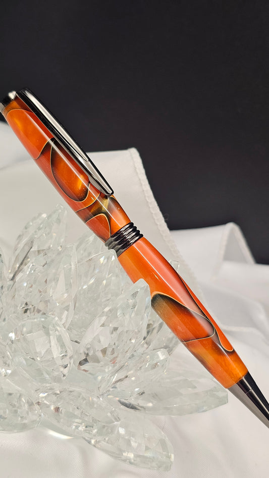 "Orange Drift" Handmade Twist pen