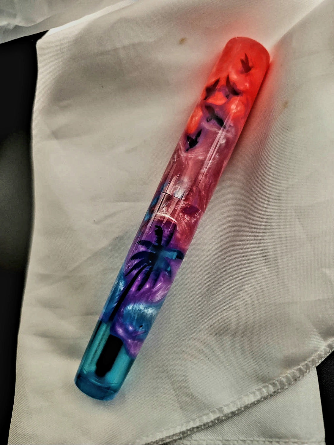 🌴🥥Scripted Paradise🥥🌴 Bespoke Fountain Pen a Hand Made Resin Body