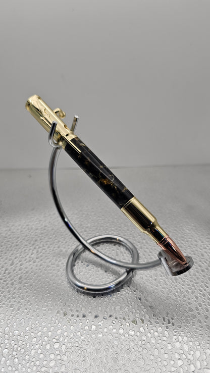 Handmade Pens, 24k Gold 30 Cal Bolt-Action