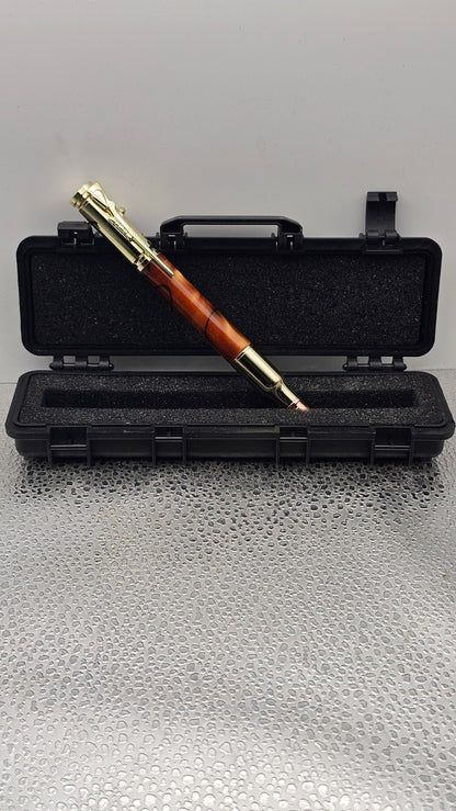 Handmade Pens, 24k Gold 30 Cal Bolt-Action