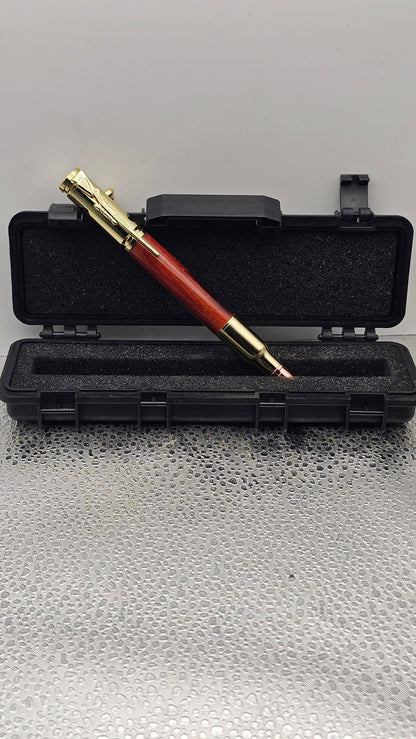 Handmade Pens, 24k Gold 30 Cal Bolt-Action