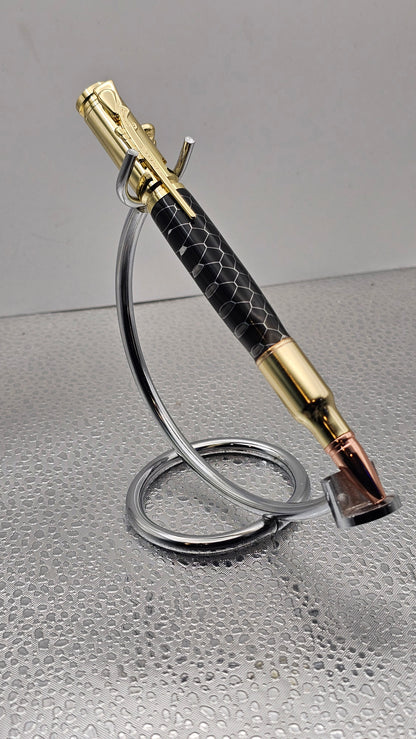 Handmade Pens, 24k Gold 30 Cal Bolt-Action