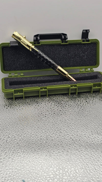 Handmade Pens, 24k Gold 30 Cal Bolt-Action