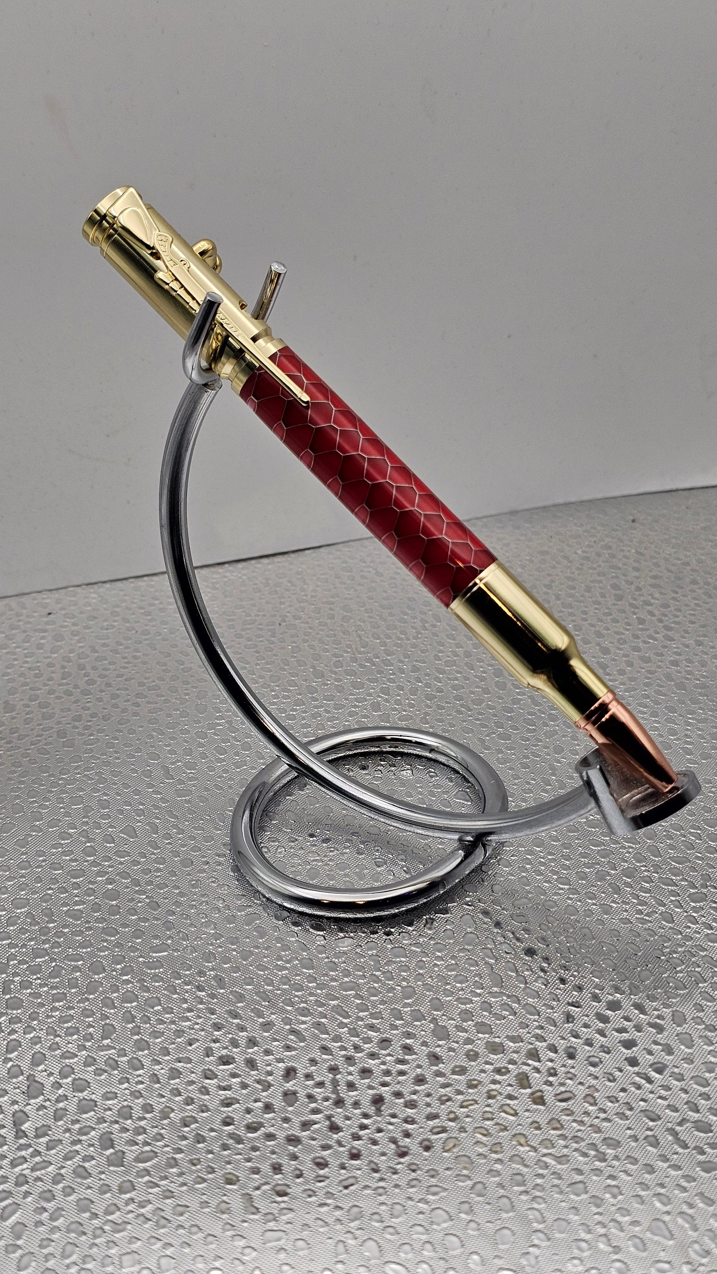 Handmade Pens, 24k Gold 30 Cal Bolt-Action