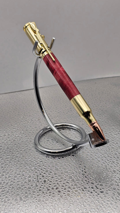 Handmade Pens, 24k Gold 30 Cal Bolt-Action