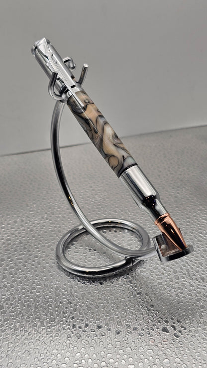Handmade Pens, Chrome 30 Cal Bolt-Action