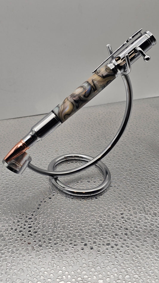 Handmade Pens, Chrome 30 Cal Bolt-Action