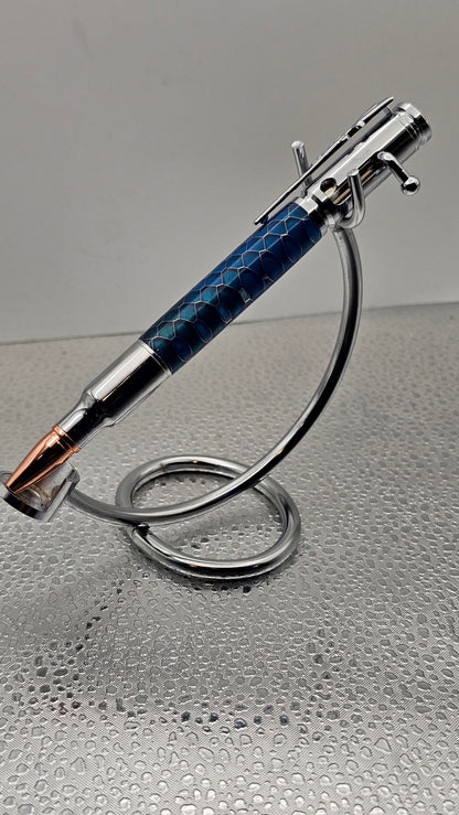 Handmade Pens, Chrome 30 Cal Bolt-Action