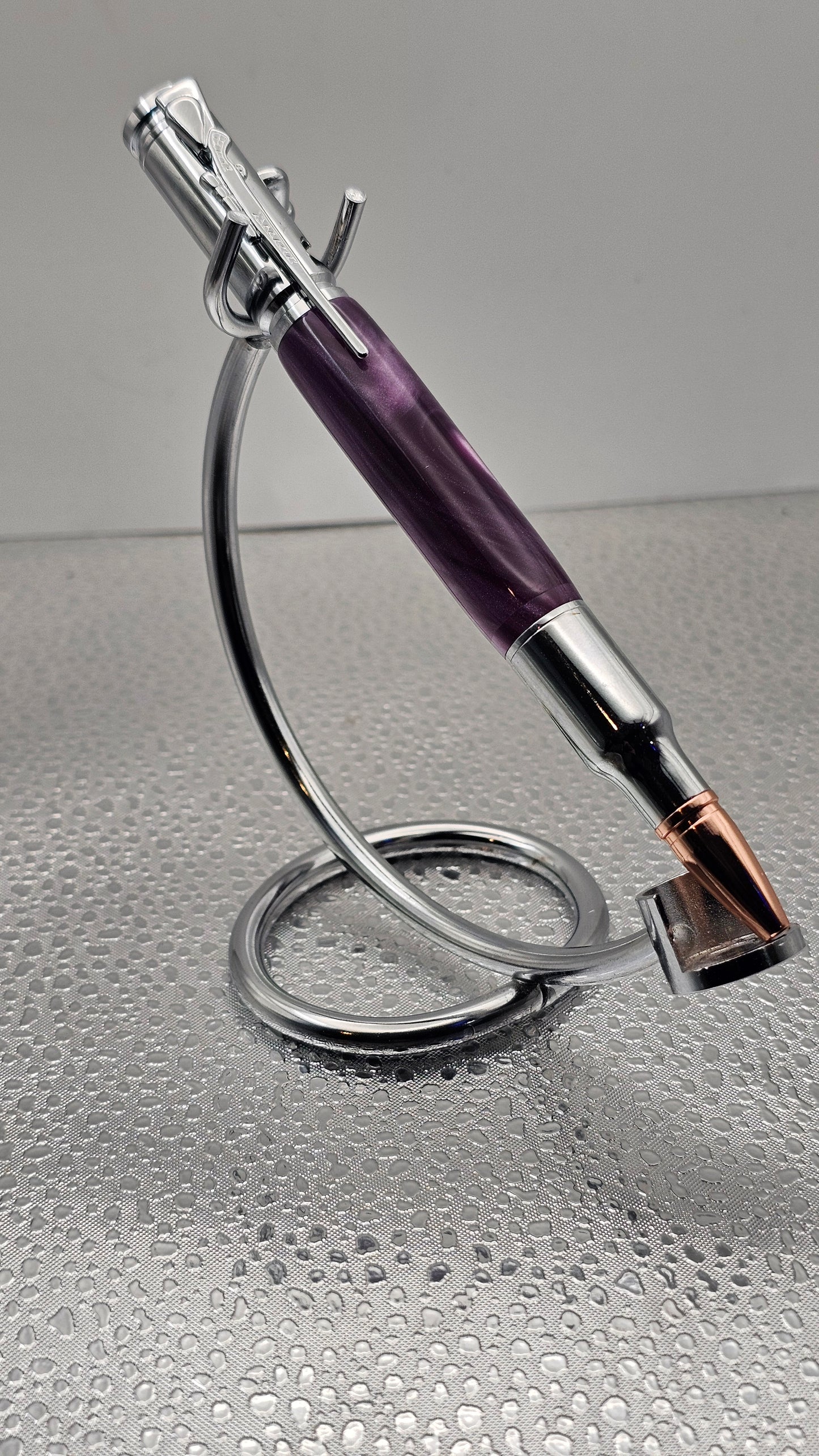 Handmade Pens, Chrome 30 Cal Bolt-Action