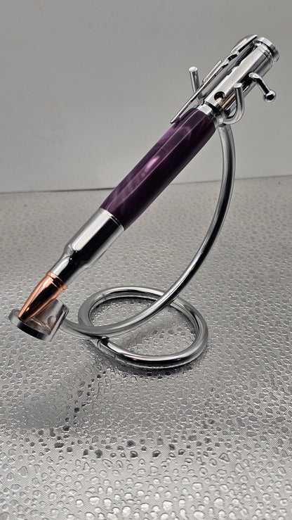 Handmade Pens, Chrome 30 Cal Bolt-Action