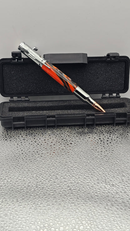 Handmade Pens, Chrome 30 Cal Bolt-Action