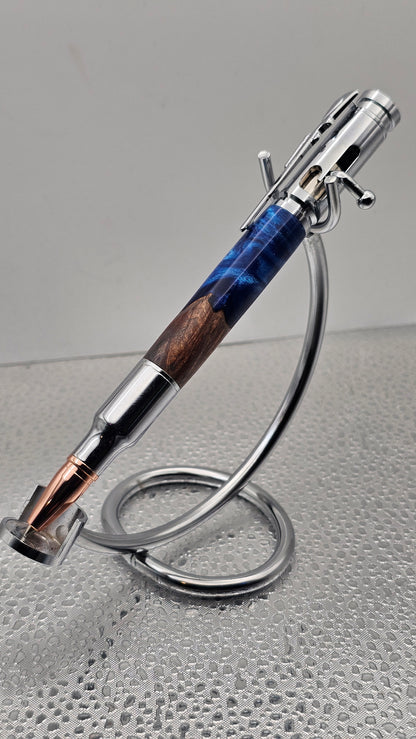Handmade Pencil, Chrome 30 Cal Bolt-Action