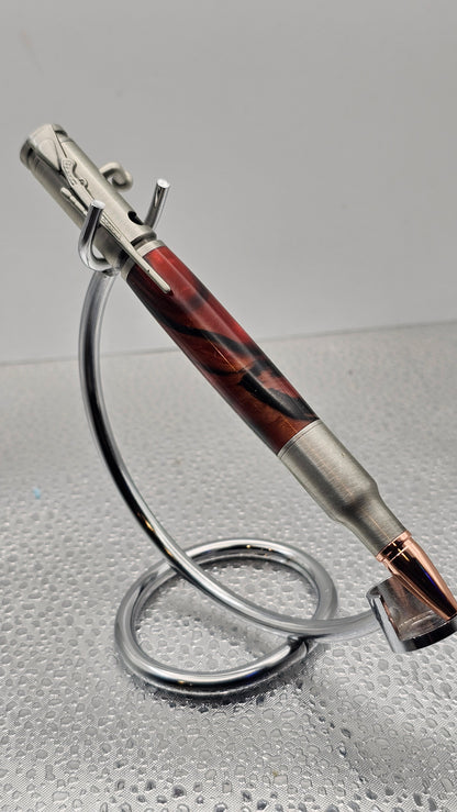 Handmade Pen, Pewter 30 Cal Bolt-Action