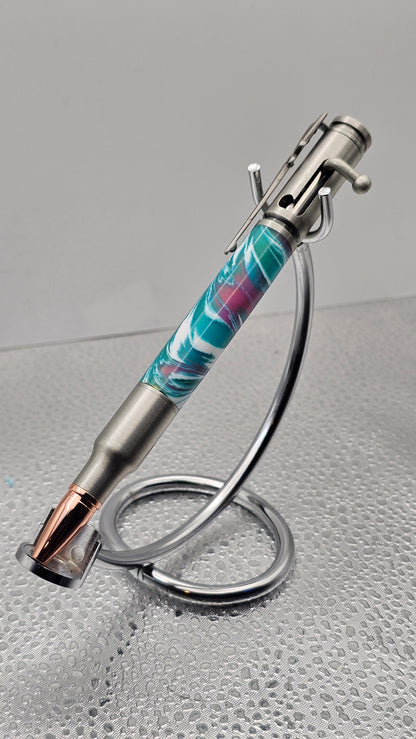 Handmade Pen, Pewter 30 Cal Bolt-Action