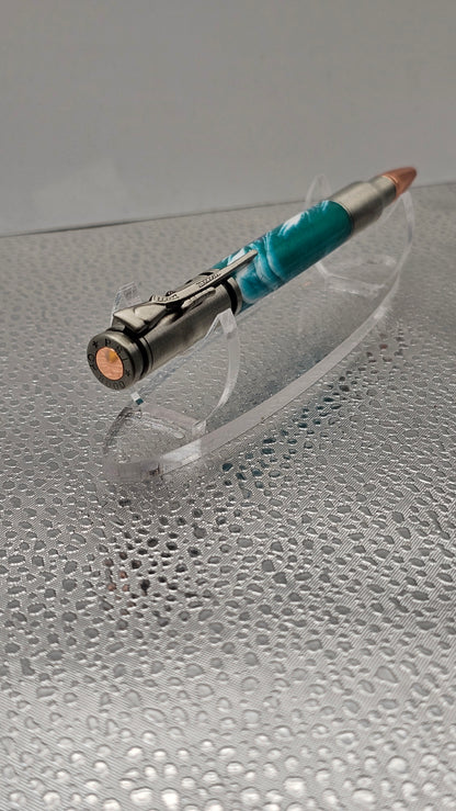 Handmade Pen, Pewter 30 Cal Bolt-Action