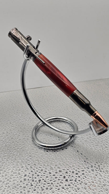 Handmade Pen, Gun Metal 30 Cal Bolt-Action