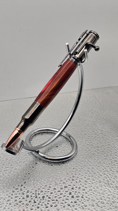 Handmade Pen, Gun Metal 30 Cal Bolt-Action