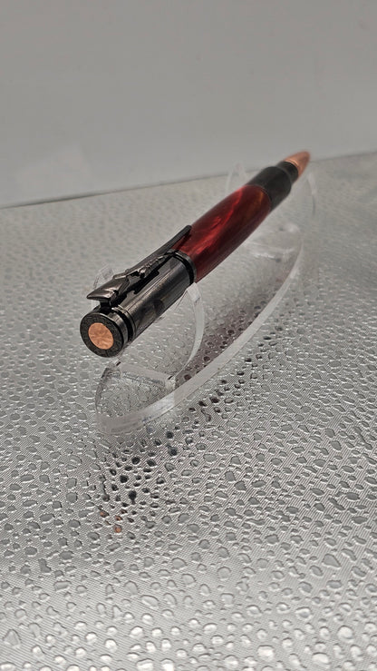 Handmade Pen, Gun Metal 30 Cal Bolt-Action