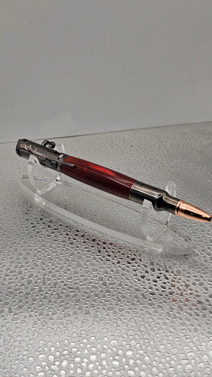 Handmade Pen, Gun Metal 30 Cal Bolt-Action