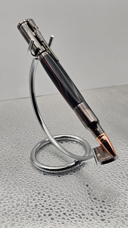 Handmade Pen, Gun Metal 30 Cal Bolt-Action