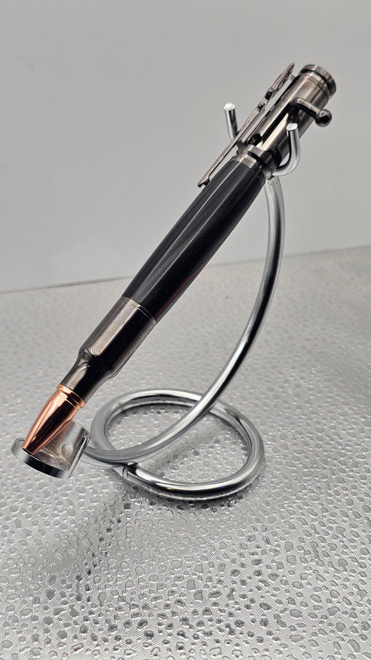 Handmade Pen, Gun Metal 30 Cal Bolt-Action