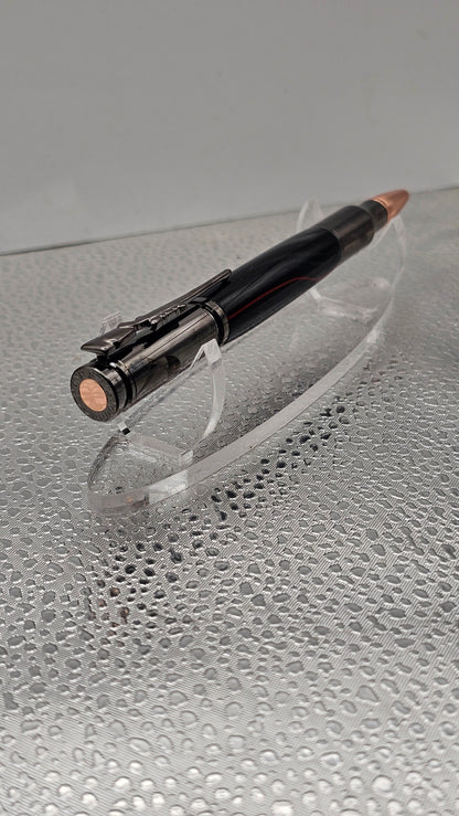 Handmade Pen, Gun Metal 30 Cal Bolt-Action