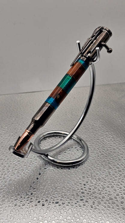 Handmade Pen, Gun Metal 30 Cal Bolt-Action